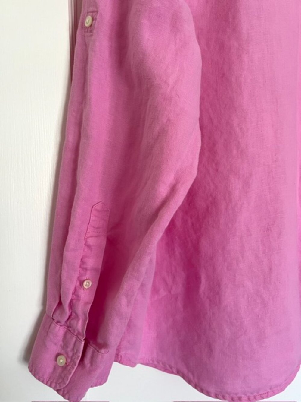 Vintage Lauren Ralph Lauren Pink Linen Button Up | Size XL - Picture 5 of 7